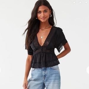 F21 | Satin Lace-Trim Too